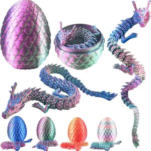 3D Printed Dragon in Egg Articulated Dragon Eggs&Dragon Inside Home Office Decor